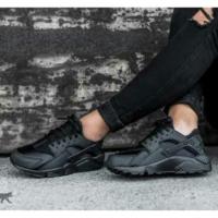 ราคา Sale!! Nike Air Huarache Run #Black/Black US8.5 (343235375)