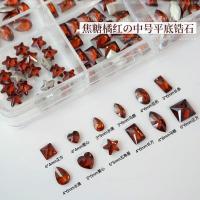 ราคา 20 ชิ้นแพ็คคาราเมลสีส้มสีแดงเล็บเพชรขนาดกลางทับทิมสีแดงแบนเพทายสีเหลืองอําพันหัวใจสีแดงม้าตาหยดน้ําเพชรเล็บเครื่องประดับ (40774042712)