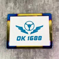 ราคา กรอบป้ายทะเบียนสีทองไทเทเนียมพร้อมน็อต+หลอดแคปซูล พ.ร.บ สำหรับมอเตอร์ไซด์ทุกรุ่น ป้าย สแตนเลส (26081598383)