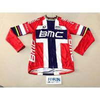 ราคา เสื้อปั่นจักรยาน BMC Cycling jersey ป้ายคอระบุ L วัดจริงจากรักแร้ 19 นิ้ว ยาว 28 นิ้ว ด้านหลังมีขลุย 2 จุด (25313682319)