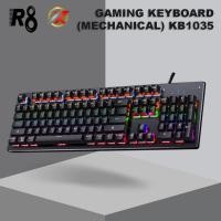 ราคา R8 KB1035 BLUE SWITCH RGB Gaming Mechanical Keyboard (41917587932)