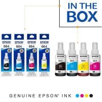 ราคา EPSON T664 ขวดหมึกแท้ 70ML 664 Inks epson L405 L121 L1300 หมึกแทงก์ เครื่องพิมพ์ สีดำ-T6641 Toners (45450154280)