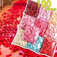 ราคา กลีบดอกกุหลาบปลอมประดิษฐ์ 100 ชิ้น / กลีบปลอมผ้าไหมหลากสี ดอกไม้ (42260323374)