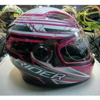 ราคา หมวกกันน็อค RIDER VIPER แว่น 2 ชั้น NO.2 สีชมพู ขาว ดำ Size M (699009800)