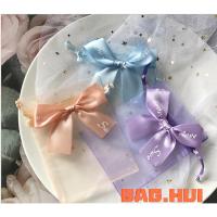 ราคา BH ถุงผ้าตาข่าย ถุงผ้าหูรูด แต่งโบว์ใหญ่ น่ารัก ใส่ของชำร่วย ของขวัญ เครื่องประดับ พร้อมส่ง (23759970404)