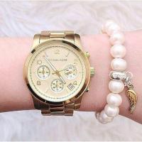 ราคา Used! นาฬิกา Michael Kors MK5055 Gold ของแท้ (432184309)