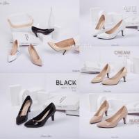 ราคา รองเท้าคัทชู ส้นสูง 3 นิ้ว หนังแก้ว หัวแหลม *งานเกรดพรีเมียม ผลิตในไทย * P-01 (9562871387)