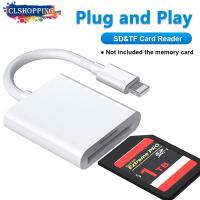 ราคา อะแดปเตอร์การ์ดรีดเดอร์ SD TF 2 In 1 สําหรับ iphone 13 12 8Pin เป็นการ์ดรีดเดอร์ SD TF สําหรับ iOS 13 (24623010426)