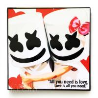 ราคา Marshmello Couple มาร์ชเมลโล่ DJ producer ดีเจ EDM เพลง Music ดนตรี รูปภาพ​ติด​ผนัง​ pop art ของขวัญ​ Love แต่งบ้าน (7153599753)