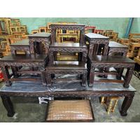 ราคา โต๊ะหมู่บูชา ไม้สัก สีโอ๊คไม้สักทอง หมู่ 9+1หน้า 9นิ้ว แกะสลักลายดอกพิกุล คลาสสิค รวมฐานเป็น 10 ชิ้น (21784189649)