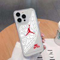 ราคา Iphone 15 pro 14 promax 14 pro 12 12 PRO MAX 13 13pro 13 pro max XS Jordan เคสโทรศัพท์แบบใสป้องกันการตก 7 8Plus นิ่ม XS MAX (27090754585)