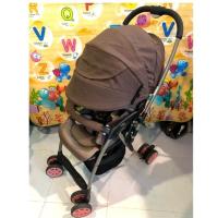 ราคา ✨ส่งฟรี✨ รถเข็นเด็กมือสอง #ส่งฟรี #รถเข็นเด็ก Aprica รุ่น Karoon Plus High Seat สีน้ำตาล สภาพดี (1344454393)