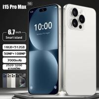 ราคา i15 Pro Max 5G โทรศัพท์มือถือเดิม 6.7นิ้ว 16GB RAM + 512GB ROM กล้อง HD Dual SIM สมาร์ทโฟนนักเรียน (29137643685)