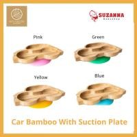 ราคา Eco Rascals Car Bamboo พร้อมแผ่นดูด - จานอาหารค่ําสําหรับเด็ก (29281799480)