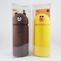 ราคา (พร้อมส่ง) Line Friends - Brown/Sally Silicone Pencil Case กล่องดินสอซิลิโคน (ยืด/หดได้) l แท้ (2701674326)