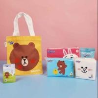 ราคา (เหลือสีฟ้าค่ะ) ถุงผ้า กระดาษทิชชู่ Cellox Line Friends Mystery Bag (4528534592)