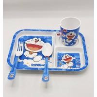 ราคา ชุดจานชามเด็ก เมลานีน แก้ว ช้อนส้อม doraemon โดเรมอน (7055661085)