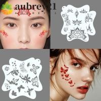 ราคา AUBREY1 เทมเพลตสำหรับสร้างงานศิลปะบนใบหน้า แปรงสีน้ำสำหรับวาดลายบนร่างกายแบบโปรและนำมาใช้ใหม่ได้ พร้อมคู่มือ DIY (48900510126)