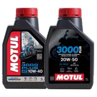 ราคา ✅ ของแท้ ❣️โมตุล Motul 3000 PLUS 4T 10W40 20W50 1 ลิตร น้ำมันเครื่องประสิทธิภาพสูงสูตร HC-TECH® 1 L สำหรับรถจักรยานยนต์ (27216416997)