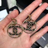 ราคา ต่างหูชาแนลแท้ห่วงทอง Used Like New (7009624418)