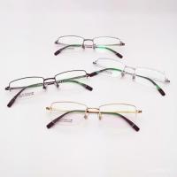 ราคา ใหม่ Pure Titanium Ultra-Light สายตาสั้นแว่นตากรอบธุรกิจผู้ชาย Stable Success Elite Non-Deformed Non-Painted แว่นตา (50250180332)