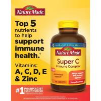 ราคา วิตามินซี Nature Made Super C Immune Complex with Zinc Tablets 200 Tablets (11944491366)