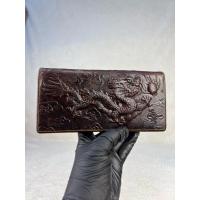 ราคา กระเป๋าสตางค์พับยาวหนังแท้ทำลายนูนวินเทจ handmade หนังบัคสภาพสวย (43712487607)