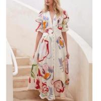 ราคา แม็กซี่เดรสพิมพ์ลายคอวี กระดุมเรียงด้านหน้า บุซับในทั้งตัว ลุคนี้บอกเลยเลิศค่ะ ปังๆไม่ซ้ำใคร (10303126679)