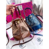 ราคา พร้อมส่กระเป๋า รุ่นฮิตตตตต Tory Burch รุ่น T Monogram Jacquad Mini Bucket Bag ทรงขนมจีบ วัสดุแคนวาสอย่างดี ซับในดีงามมม (23934988159)