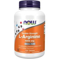 ราคา NOW Foods, L-Arginine, Double Strength, 1,000 mg, 120 Tablets (29707580350)