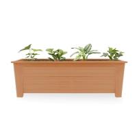 ราคา กระถางต้นไม้ แบบรางพลาสติก ขนาด17.5 x16.5 x47 เซนติเมตร กระถางพลาสติก กระถางรางยาว (2300918655)