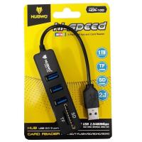 ราคา HUB USB NUBWO USB 3 Port +Card Reader 2.0 (2in1) รุ่น NCR-100 (2447469580)
