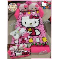 ราคา ที่นอนโซฟาหัวตุ้กตาลายคิตตี้ในทุ่งดอกไม้ผ้านาโน2in1 พับเป็นโซฟากางออกเป็นเตียง แถมหมอน1 หมอนข้าง1 (1401110860)