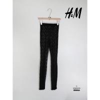ราคา [พร้อมจัดส่ง] กางเกงเลคกิ้งขายายาวผู้หญิง ลูกไม้ ขาจั้ม H&M สีดำ สภาพ90% (43059637947)
