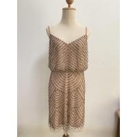 ราคา วิบวับUs8 เดรสปักปล้อง เดรสงานแต่ง สีครีมอมชมพูAdrianna Papell (11282313250)