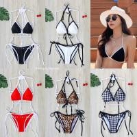 ราคา ชุดว่ายน้ำ บิกินี่แบบลายผูกหลัง ผูกคอ พร้อมส่ง by Cherry_swimwearr (22515590928)
