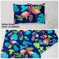 ราคา หมอนผ้าห่มลายฟลามิงโก้สีกรมท่า ( หมอนผ้าห่มผู้ใหญ่) ขนาด 35x50ซม (29565145812)