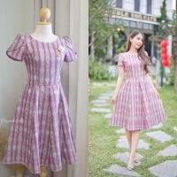 ราคา Praewarin ชุดผ้าไทยผ้าฝ้ายแท้ พรีเมี่ยมตรงปก เดรสลายไทย กระโปรงลายไทย ใส่ทำงาน ชุดเดรสผู้หญิงไทย (26268054092)