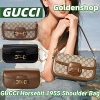 ราคา กุชชี่ Gucci Horsebit 1955 Shoulder Bag กระเป๋าสะพายเดี่ยวกระเป๋าสะพาย Gucci จริง สินค้าขายร้อน (27026600962)