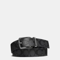 ราคา COACH MEN WIDE HARNESS CUT-TO-SIZE REVERSIBLE SIGNATURE COATED CANVAS BELT : F64839 .(CHARCOAL/BLACK) (574534548)