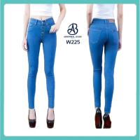 ราคา กางเกงยีนส์ยืดเอวสูง 9 ส่วน ABnormal Jeans - W225 ทรงสกินนี่ ผ้ายีนส์ยืด เก็บทรงสวย ซิปอย่างดี Thailand Product (4102172207)