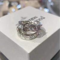 ราคา ,,Vivienne Westwood Vivienne Westwood All-Match แฟชั่น Double-Layer เข็มขัดหัวกระพริบแหวนเพชร Sa (24687145864)