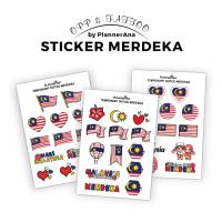 ราคา (12 ชิ้น) สติ๊กเกอร์ Medika OPP dan ชั่วคราว Tattoo Face Sticker Pipi Bendera Flag Muka (27185470328)