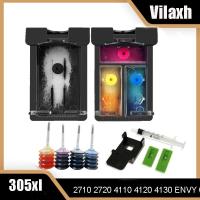 ราคา Vilaxh 305XL 305 ตลับหมึกรีฟิลสําหรับ HP305 HP305XL DeskJet 2710 2720 4110 4120 4130 ENVY 6010 6020 6030 6420 (43423790674)