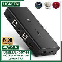 ราคา ตัวแปลงสําหรับคอมพิวเตอร์ 2 เครื่อง โดยใช้หน้าจอ HDMI 1 ตัว - Auto 2 USB KVM Switch ของแท้ Ugreen 50744 (29340413294)
