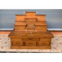 ราคา โต๊ะหมู่บูชาโมเดิร์น ไม้สักทอง หน้า 7 นิ้ว มี 3 ลิ้นชัก 1 ถาดของไหว้ (9104755727)