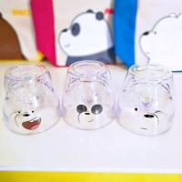 ราคา แก้วสองชั้น แก้ว2ชั้น แก้วน้ำลายการ์ตูน แก้วใส แก้วลายหมี พรีเมี่ยม​โลตัส (2088151535)