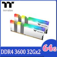ราคา 64GB (32GBx2) DDR4/3600 RAM PC (แรมพีซี) THERMALTAKE TOUGHRAM RGB WHITE (R022R432GX2-3600C18A) (8731116125)