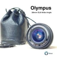 ราคา เลนส์มือหมุน Olympus Zuiko 28mm f2.8 auto Wide Angel Mount Om Excellent++ พร้อมฝาหน้า ท้าย ซองหนัง (28856647592)