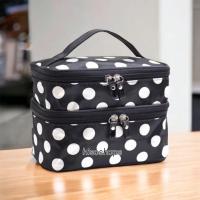 ราคา กระเป๋าใส่เครื่องสำอางค์ 2 ชั้น ลายจุด กระเป๋าใส่ของอเนกประสงค์ จัดระเบียบเครื่องสำอางค์ ช่วยเก็บเครื่องสำอางค์ (21884301410)